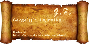 Gergelyfi Hajnalka névjegykártya
